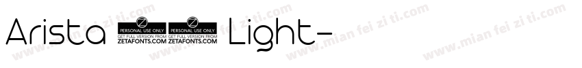 Arista 20 Light字体转换